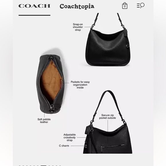 Coach Cary Shoulder Bag Green - Picture 8 of 9